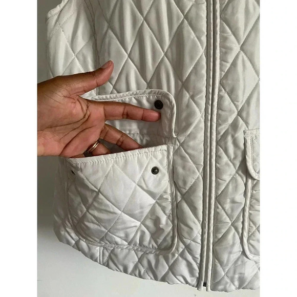 Womens Puffer Vests Croft & Barrow White Puffer Vest SIZE M - Picture 3 of 10